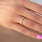 Gold ring smiley